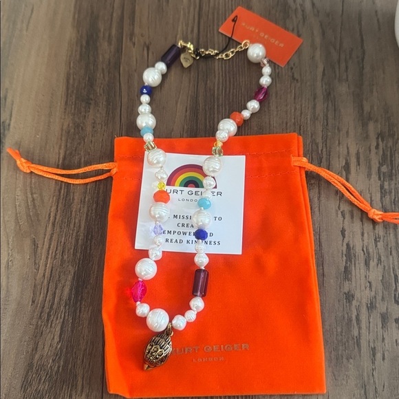 Kurt Geiger Jewelry - KURT GEIGER Eagle Charm Pearl Beaded Necklace